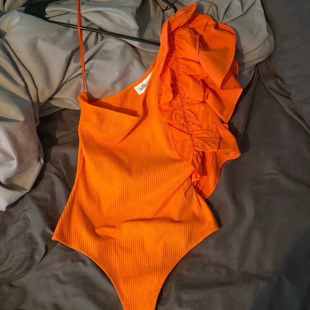 Orange bodysuit